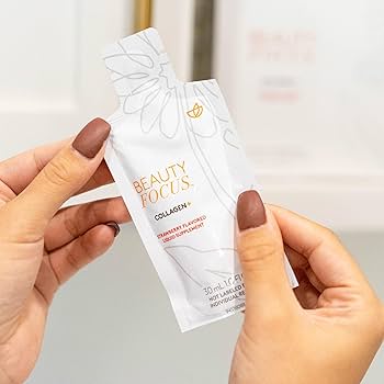 COLLAGEN+ strawberry pouches (colágeno líquido de fresa)